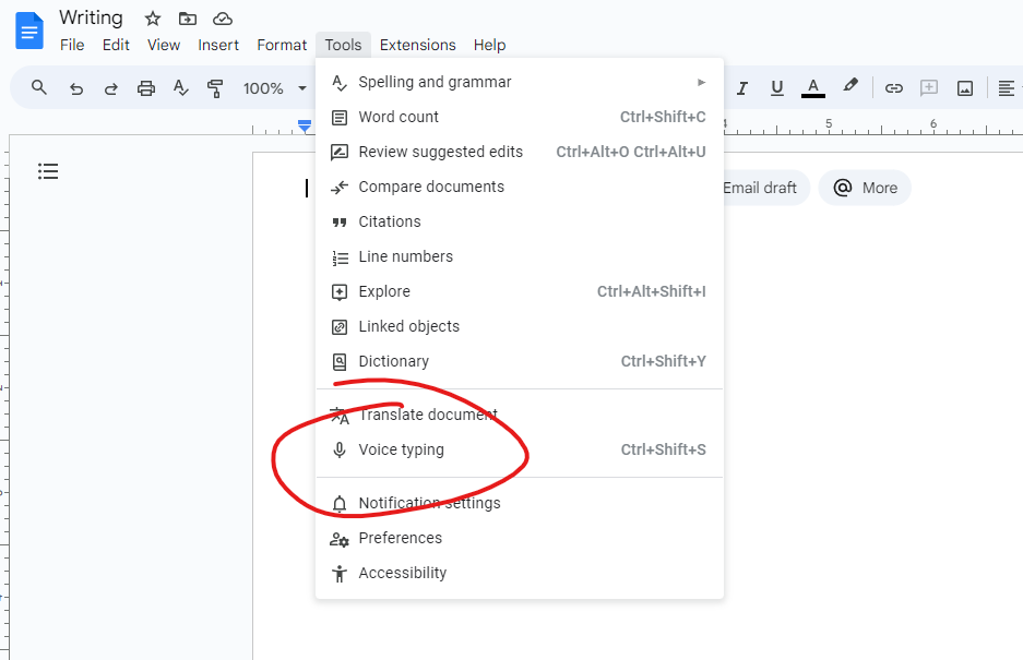malayalam voice typing in windows - google docs